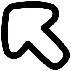Thick Arrow Diagonal Upper Left Large Icon from Flex Remix Set