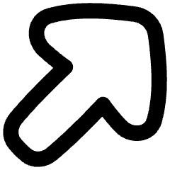 Thick Arrow Diagonal Upper Right Large Icon from Flex Remix Set