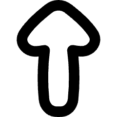 Thick Arrow Up Icon from Flex Remix Set