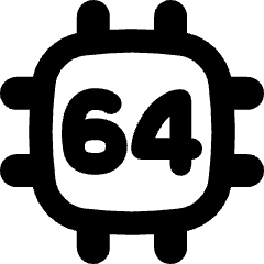 Computer Chip Sixty Four Core Icon from Flex Remix Set