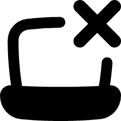 Laptop Delete Cross Icon from Flex Remix Set