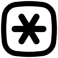 Asterisk Square 2 Icon from Flex Remix Set