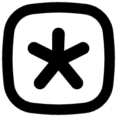 Asterisk Square 3 Icon from Flex Remix Set