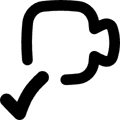 Webcam Video Call Check Icon from Flex Remix Set
