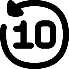 Button Go Backward 10 Icon from Flex Remix Set