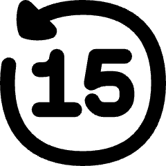 Button Go Backward 15 Icon from Flex Remix Set