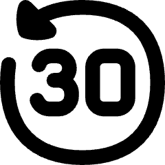 Button Go Backward 30 Icon from Flex Remix Set