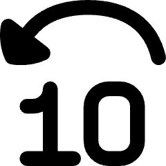 Button Jump Backward 10 Icon from Flex Remix Set