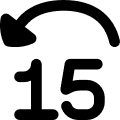 Button Jump Backward 15 Icon from Flex Remix Set