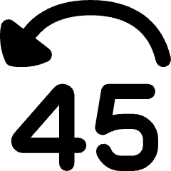 Button Jump Backward 45 Icon from Flex Remix Set