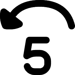 Button Jump Backward 5 Icon from Flex Remix Set