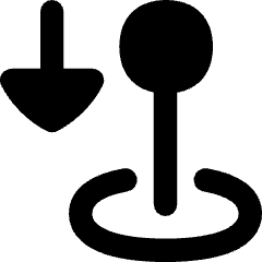 Arcade Stick Move Down Icon from Flex Remix Set