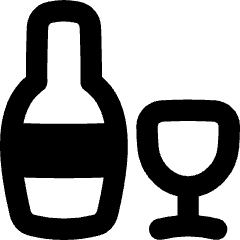 Wine Bottle And Glass Icon from Flex Remix Set