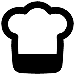 Chef Toque Hat Icon from Flex Remix Set