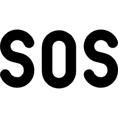 Sos Help Emergency Sign Icon from Flex Remix Set