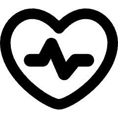 Heart Rate Pulse Graph Icon from Flex Remix Set