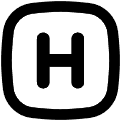 Hospital Sign Square Icon from Flex Remix Set