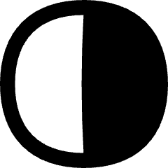 Right Half Shadow Circle Icon from Flex Remix Set