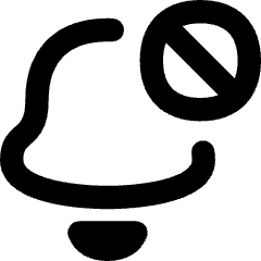 Block Bell Notification Icon from Flex Remix Set