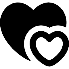 Double Heart Icon from Flex Remix Set