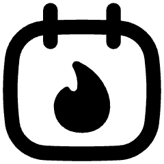 Calendar Fire Icon from Flex Remix Set