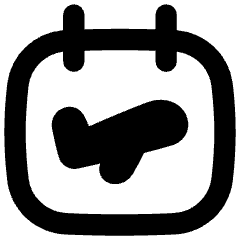 Calendar Flight Icon from Flex Remix Set
