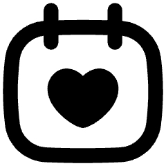 Calendar Heart Icon from Flex Remix Set