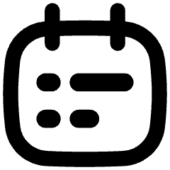 Calendar List Icon from Flex Remix Set