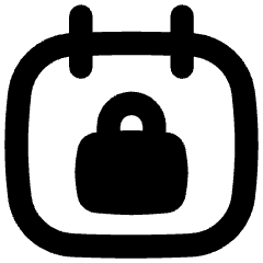 Calendar Lock Icon from Flex Remix Set