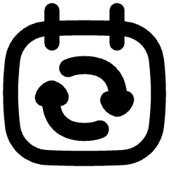 Calendar Refresh Icon from Flex Remix Set