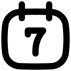Weekly Calendar Icon from Flex Remix Set