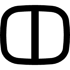 Rectangle Split Half Vertical Icon from Flex Remix Set