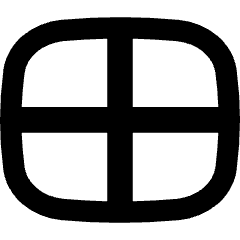 Rectangle Split Quarters Icon from Flex Remix Set