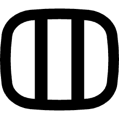 Rectangle Split Thirds Icon from Flex Remix Set