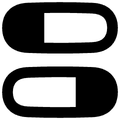 Dashboard Horizontal Pills Split 2 Icon from Flex Remix Set