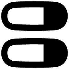 Dashboard Horizontal Pills Split Right Icon from Flex Remix Set
