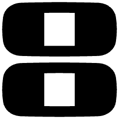 Dashboard Horizontal Rectangle Thirds Icon from Flex Remix Set