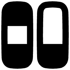 Dashboard Vertical Rectangle Split 3 Icon from Flex Remix Set