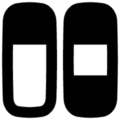 Dashboard Vertical Rectangle Split 5 Icon from Flex Remix Set