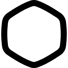 Hexagon Shape Icon from Flex Remix Set