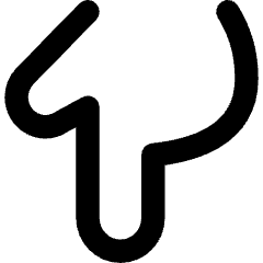 Finger Point Down Icon from Flex Remix Set