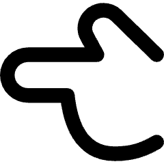 Finger Point Left Icon from Flex Remix Set