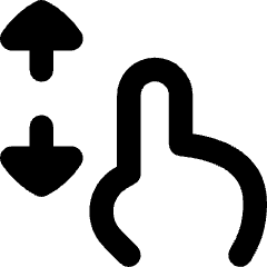 One Finger Drag Vertical Icon from Flex Remix Set