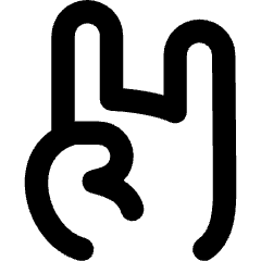 Rock And Roll Hand Icon from Flex Remix Set