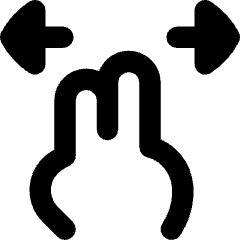 Two Finger Drag Hotizontal Icon from Flex Remix Set