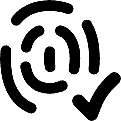 Fingerprint Check Validate Icon from Flex Remix Set
