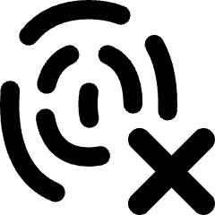 Fingerprint Delete Cross Icon from Flex Remix Set