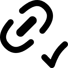 Link Chain Check Validate Icon from Flex Remix Set