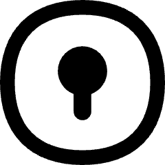 Keyhole Lock Circle Icon from Flex Remix Set