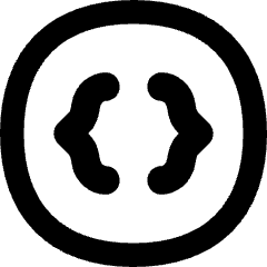 Braces Circle Icon from Flex Remix Set